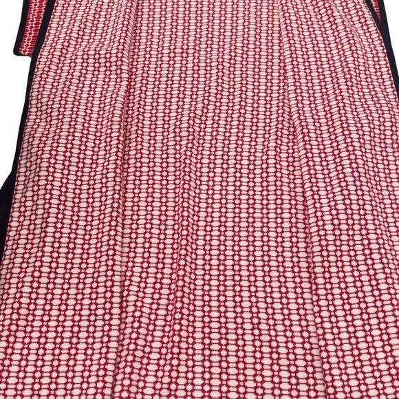 Pendleton Women’s Petite Sz M Red White Knit Robe Swim Cover Up Wrap Dress Shirt - Picture 3 of 5